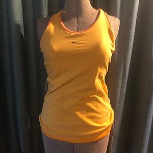 Gold Nike workout tank bra medium women’s